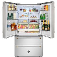 Refrigerador Bertazzoni Master French Door 636 Litros Gold 91cm