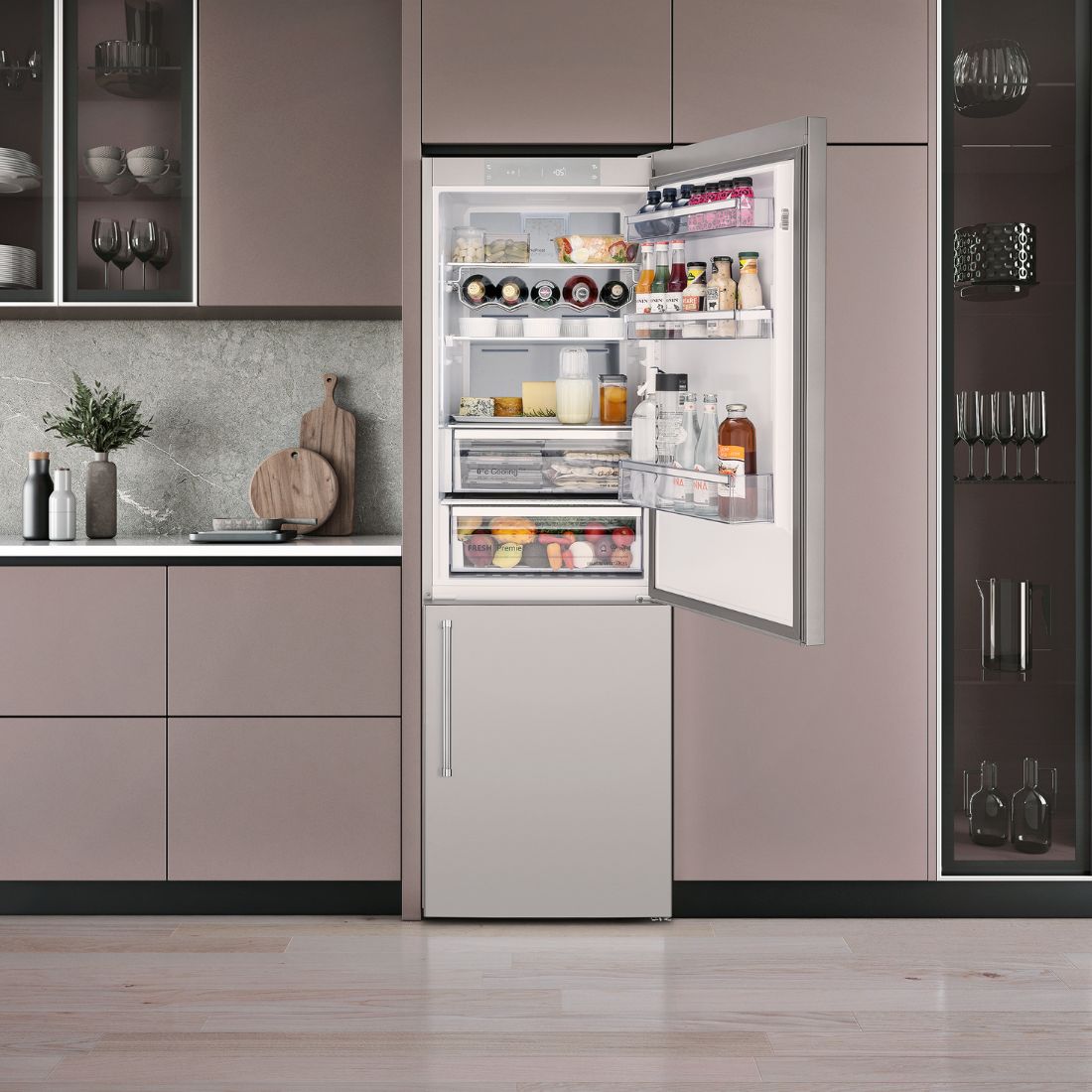 Refrigerador Tecno Professional Bottom Freezer 324 Litros Inox 60cm