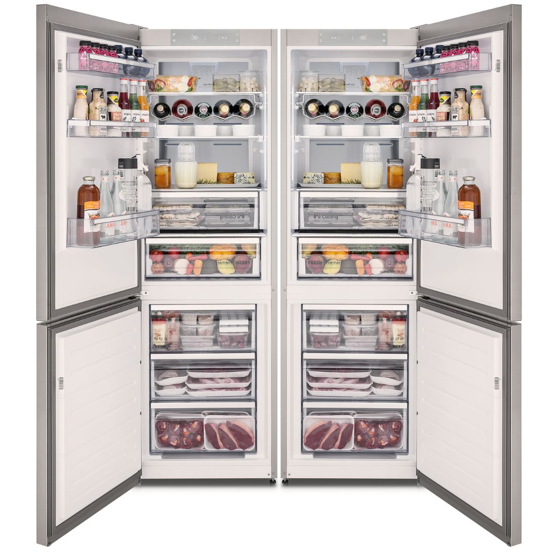 Refrigerador Tecno Professional Bottom 648 Litros Inox 122cm