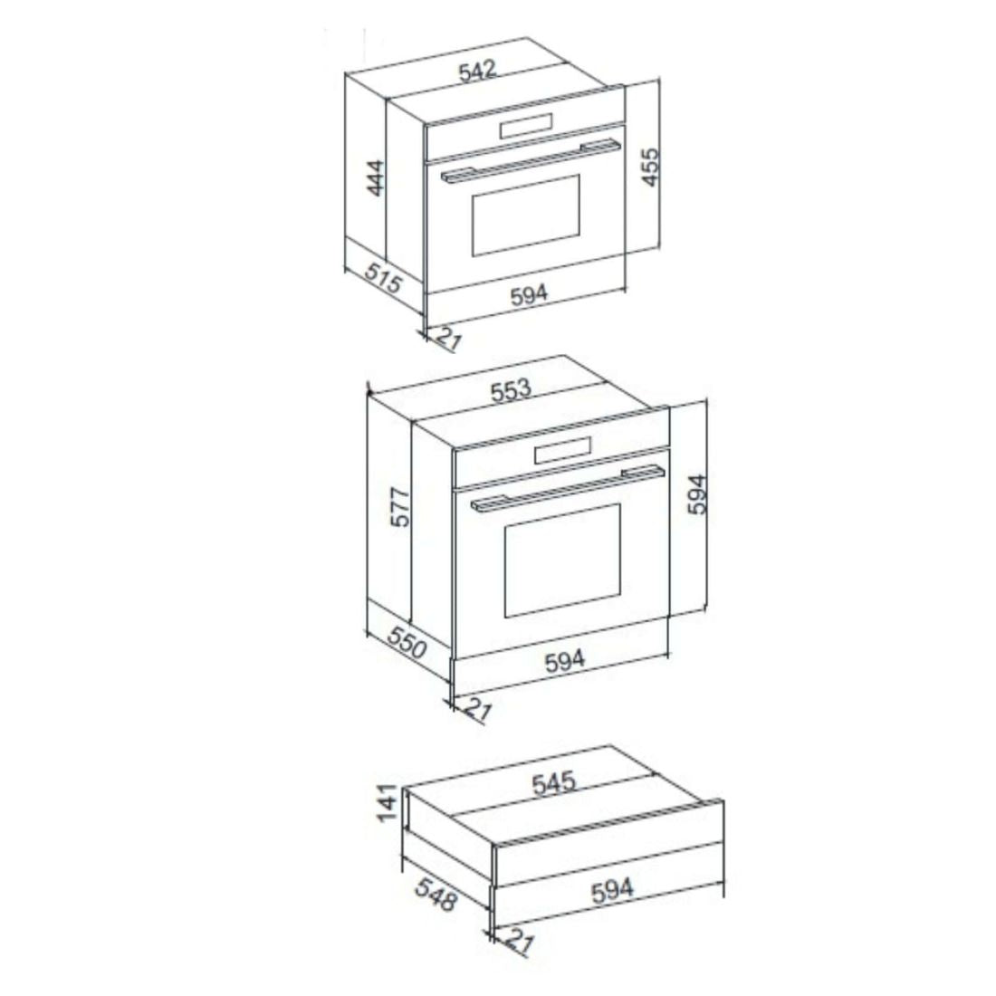Torre Quente Tecno Vintage Inox 60cm | Forno, Micro e Gaveta