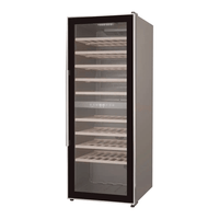 Adega de Vinhos CrissAir Dual Zone 77 Garrafas com porta em vidro, capacidade de 193 litros e prateleiras de madeira.