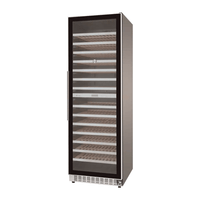 Adega de vinhos CrissAir dual zone, capacidade para 171 garrafas, com vidro preto e design elegante.