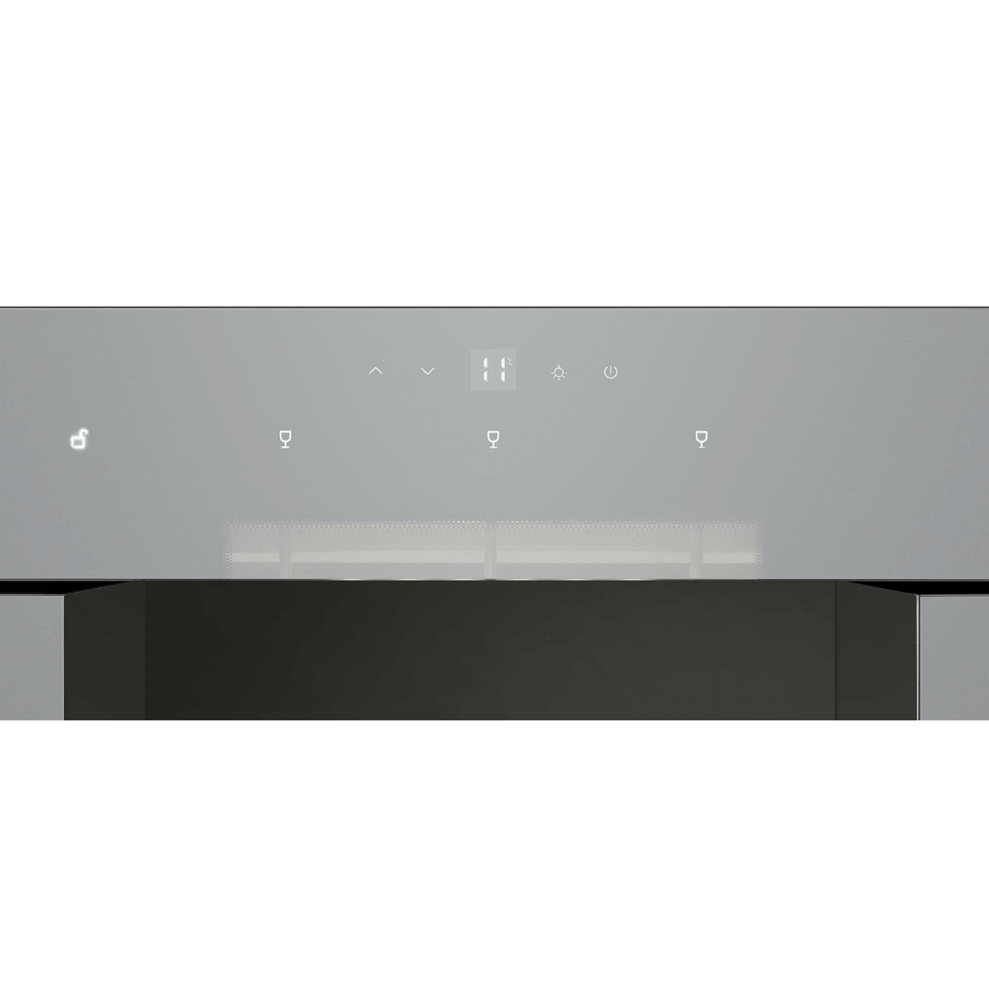 Dispenser de Vinhos Tecno Vintage 3 Garrafas Inox 60cm: dispenser de vinhos com painel touch inox espelhado e acabamento moderno para 3 garrafas