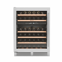 Adega Debacco 46 Garrafas Inox 60cm - Abertura Esquerda adega climatizada inox 46 garrafas com prateleiras de madeira e design embutir