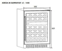 Adega Evol 46 Garrafas Smart Inox 60cm - Abertura Esquerda: adega climatizada inox 46 garrafas embutir com porta de vidro e puxador lateral