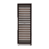 Adega de vinhos CrissAir de embutir com capacidade para 171 garrafas, 2 zonas de refrigeração e design em vidro preto.