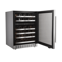 Adega Evol 46 Garrafas Smart Inox 60cm - Abertura Direita, adega climatizada inox 46 garrafas com porta de vidro e prateleiras em aço