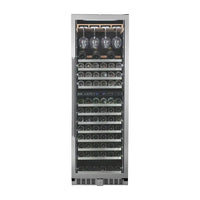 Adega Evol 160 Garrafas Smart Inox 60cm - Abertura Direita adega climatizada inox 160 garrafas com porta de vidro e prateleiras de madeira