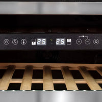 Adega Evol 46 Garrafas Smart Inox 60cm - Abertura Direita com painel digital, prateleiras de madeira e acabamento inox, adega climatizada