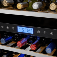 Adega Tecno Professional 23 Garrafas Inox 38cm - Abertura Esquerda adega climatizada inox 23 garrafas com display digital dual zone e prateleiras de madeira