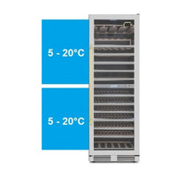 Adega Tecno Vintage 151 Garrafas Inox 60cm - Abertura Direita