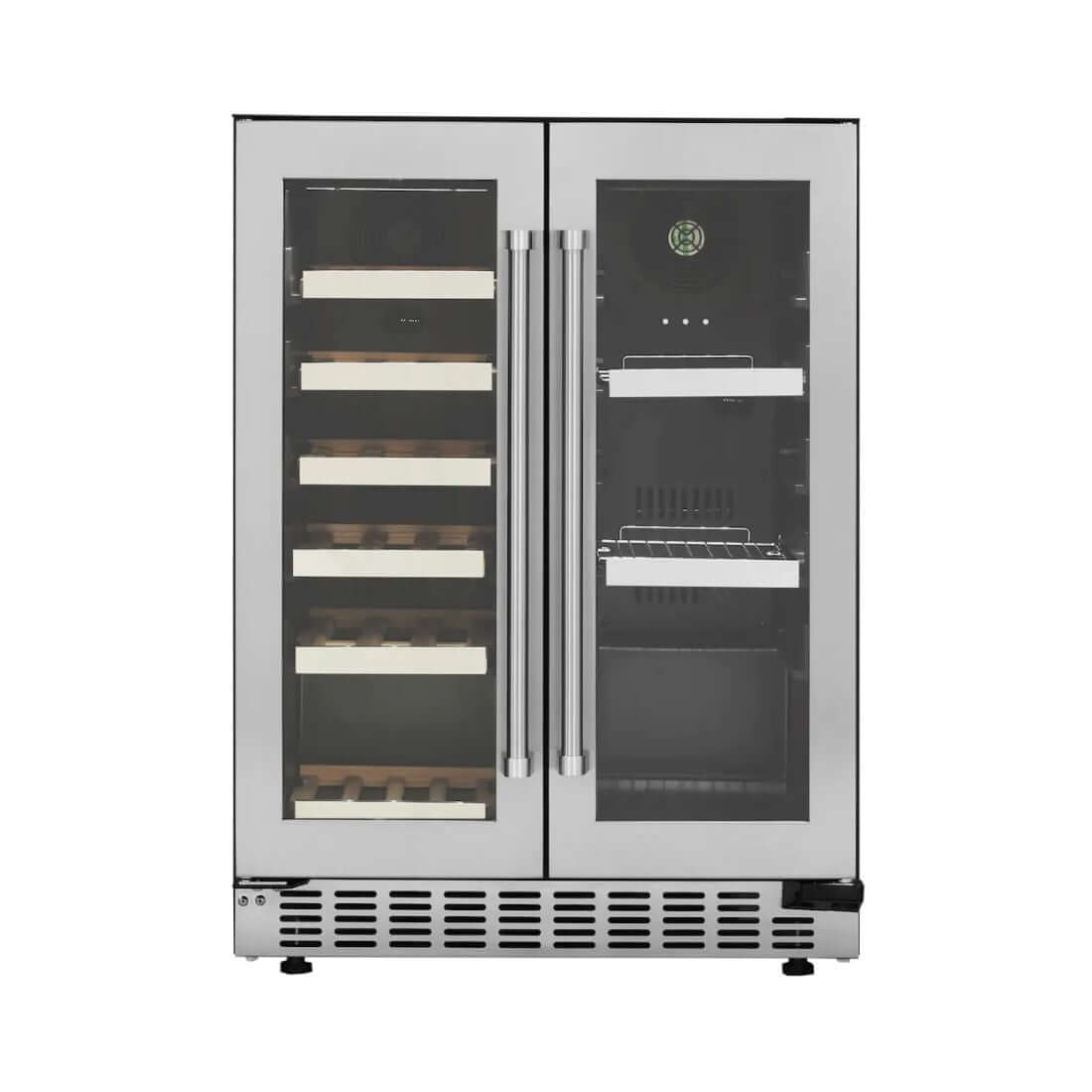 Adega e Cervejeira Evol Smart Inox 60cm adega climatizada inox 18 garrafas e cervejeira 58L dupla porta de vidro