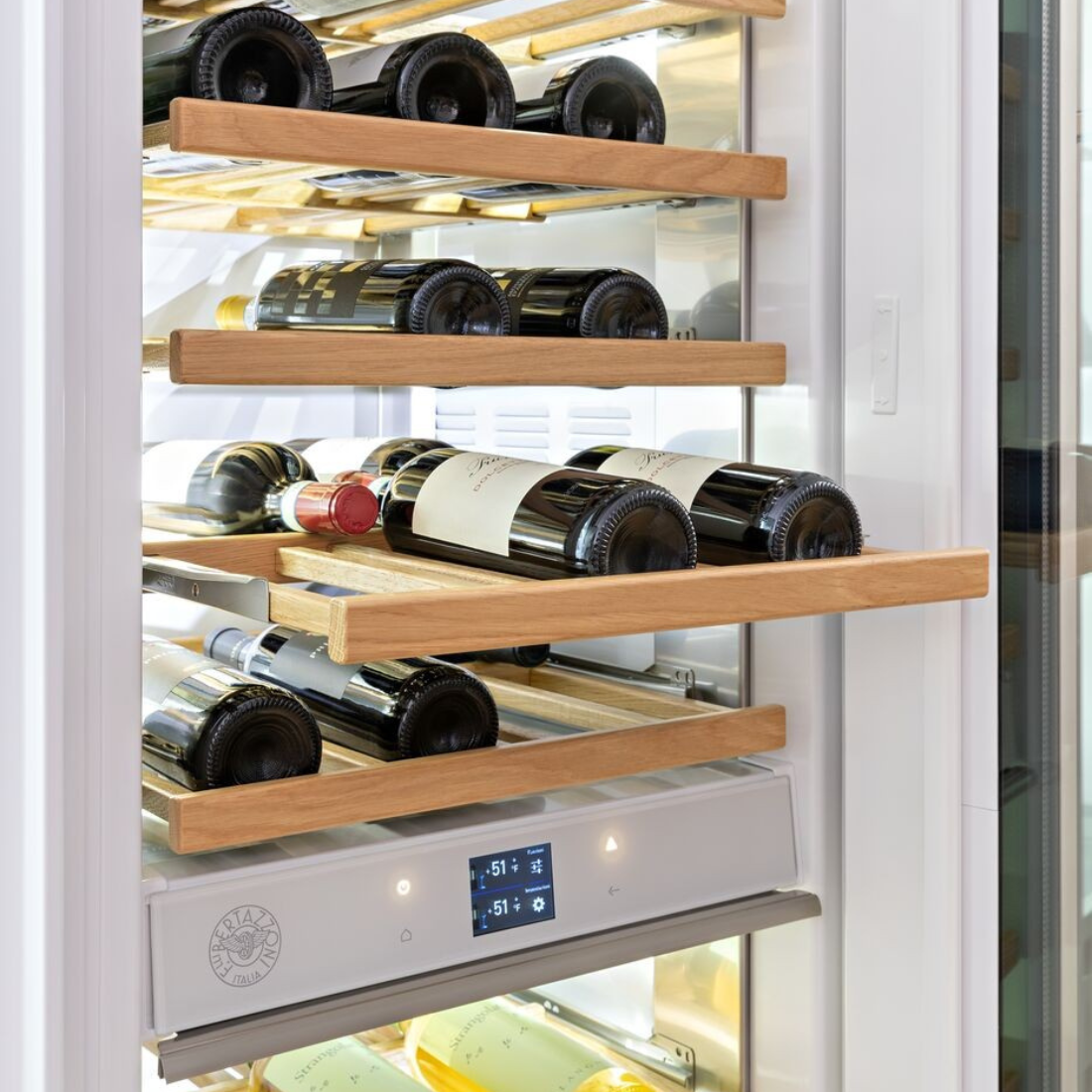 Adega Bertazzoni Professional Dual Zone Inox 80 Garrafas 220V - Abertura Esquerda