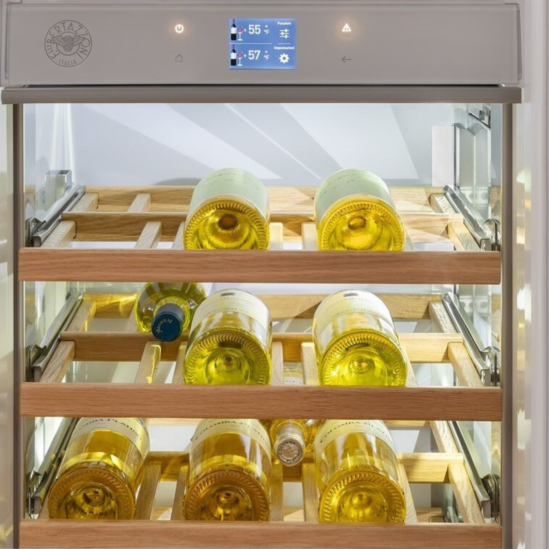 Adega Bertazzoni Professional Dual Zone Inox 80 Garrafas 220V - Abertura Esquerda