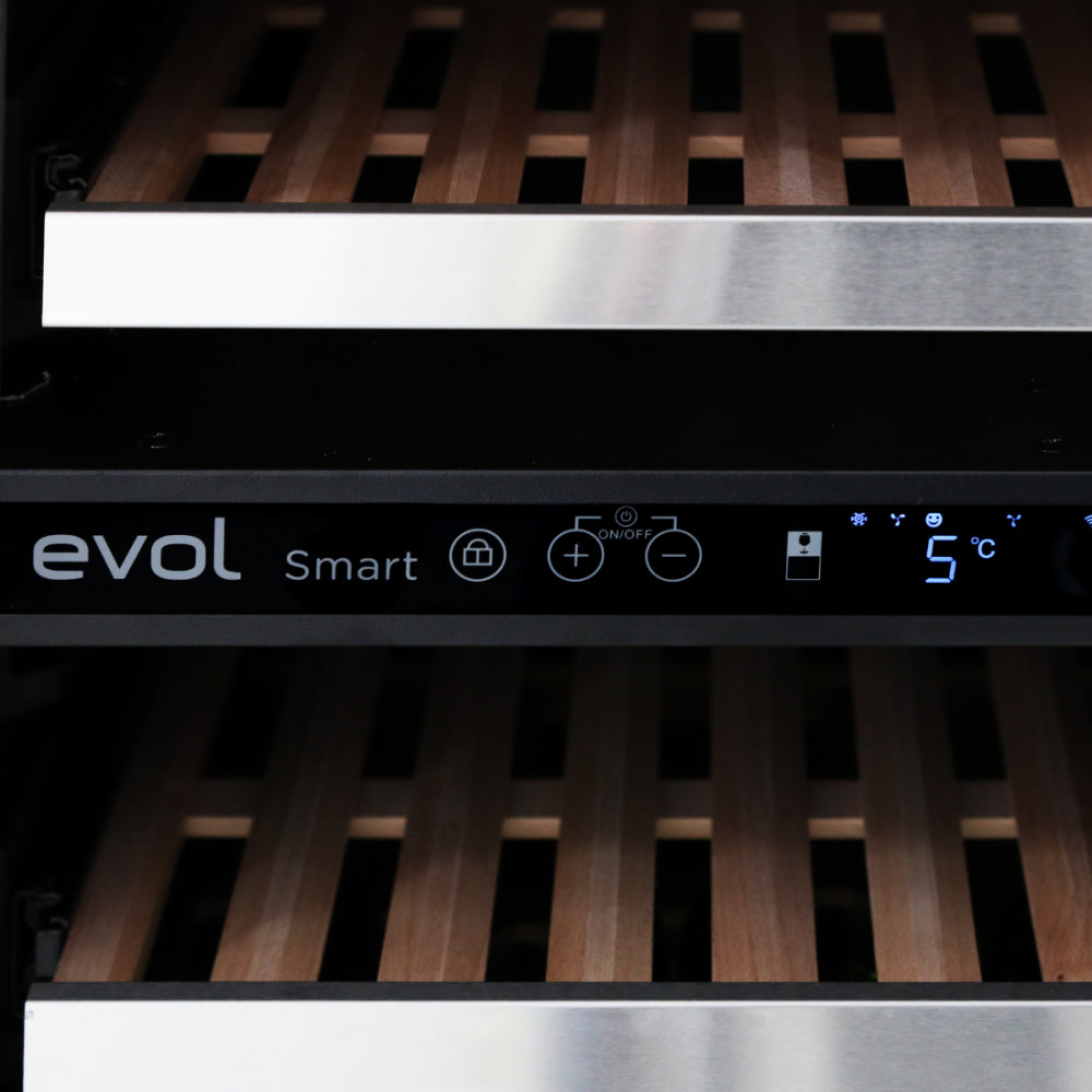 Adega de Vinhos Evol Smart 160 Garrafas Dual Zone de Embutir 220V