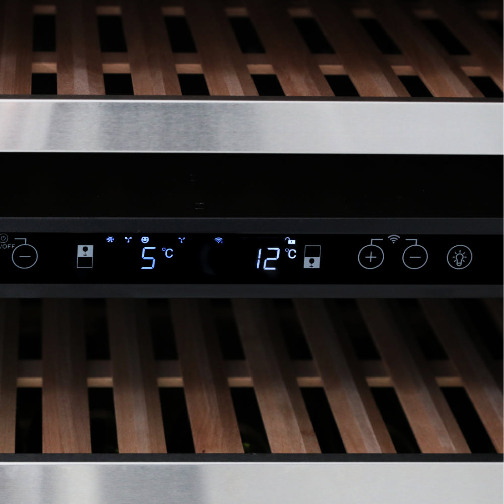 Adega de Vinhos Evol Smart 160 Garrafas Dual Zone de Embutir 220V