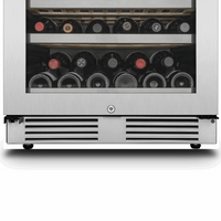 Adega de Vinhos Vintage de Embutir 151 Garrafas 2 Zonas 220V — Abertura para Esquerda