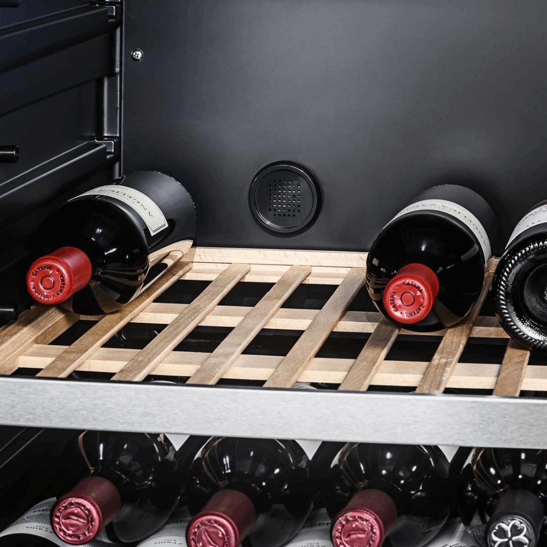 Adega de Vinhos Vintage de Embutir 151 Garrafas 2 Zonas 220V — Abertura para Esquerda