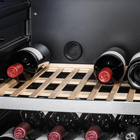 Adega de Vinhos Vintage de Embutir 151 Garrafas 2 Zonas 220V — Abertura para Esquerda