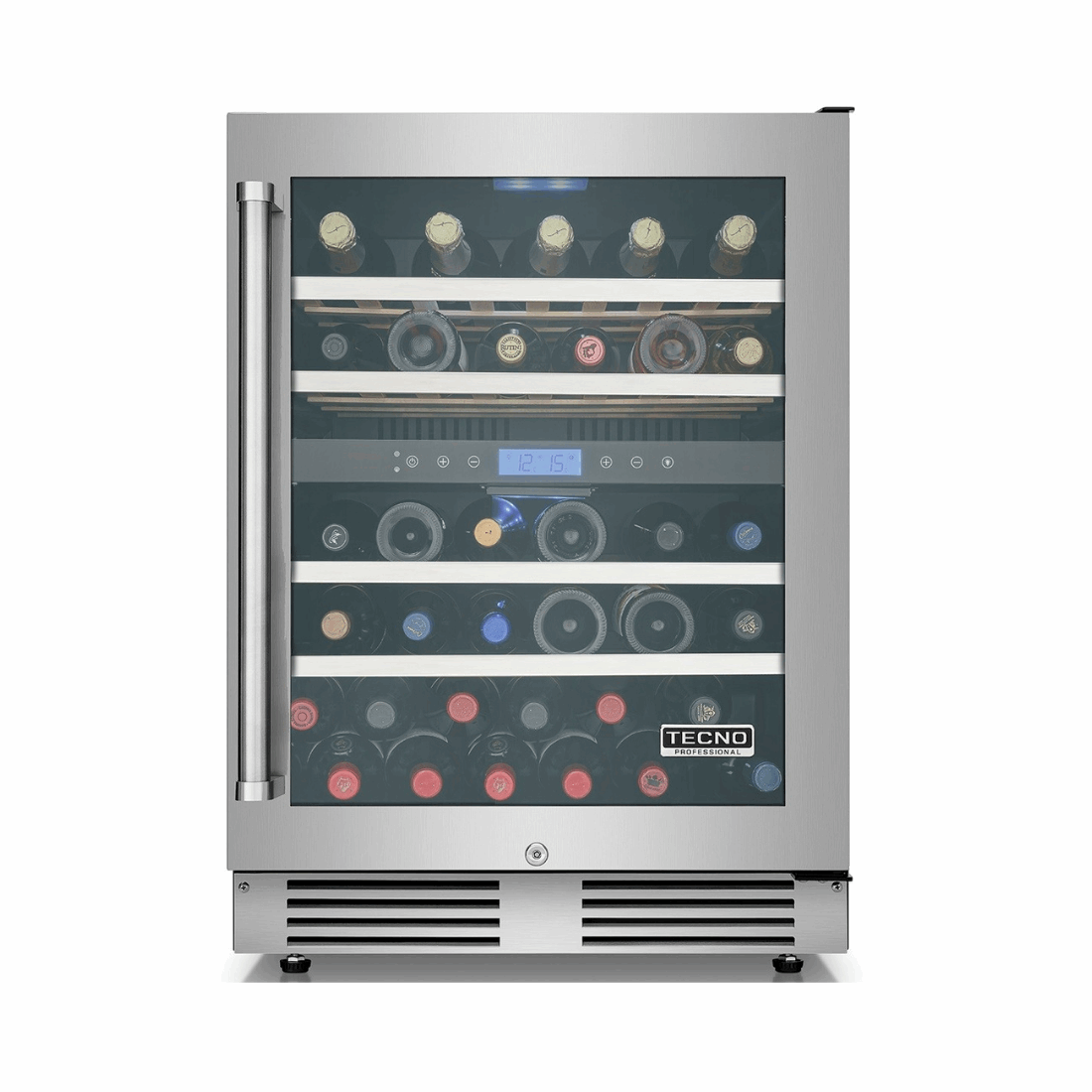 Adega de Vinhos Professional 136 Litros 43 Garrafas Dual Zone de Embutir 220V - Abertura para Direita