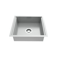 Canal Organizador Debacco Quadratino 450 Inox com acessórios para escorrer louças e utensílios na cozinha