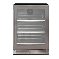 Cuisinart cervejeira Cervejeira Cuisinart Arkton Inox 60cm - Abertura Direita com acabamento inox, porta de vidro, prateleiras e design para embutir