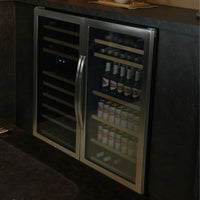 Cervejeira Debacco 265 Litros Inox 60cm -Abertura para Direita, cervejeira de embutir inox com porta de vidro, prateleiras e iluminação interna