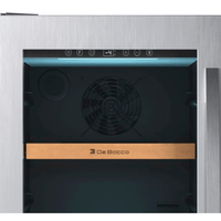 Cervejeira Debacco 85 Litros Inox 38cm - Abertura Esquerda com acabamento inox, prateleira em madeira, vidro duplo e iluminação interna