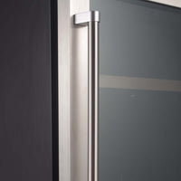 Cervejeira Evol Smart 135 Litros Inox 60cm - Abertura Direita em inox com porta de vidro, puxador longo e acabamento escovado