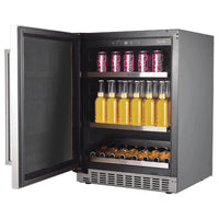 Cervejeira Evol Smart 135 Litros Inox 60cm - Abertura Esquerda com porta de vidro, acabamento inox, prateleiras e iluminação interna