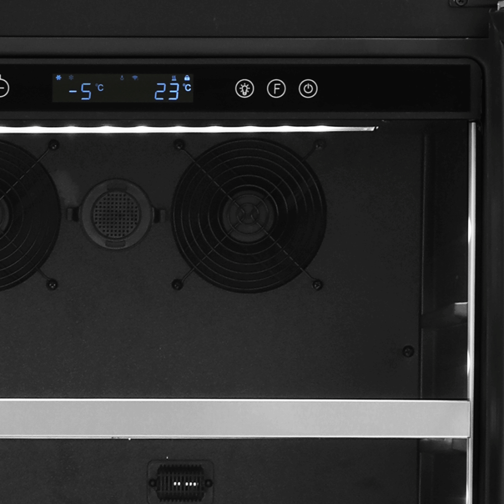 Cervejeira Evol Smart 425 Litros Inox 60cm - Abertura Direita com painel digital, iluminação LED interna e acabamento inox, prateleiras e ventilação