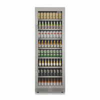 Cervejeira Tecno Professional 433 Litros Inox 60cm - Abertura Direita: beer center inox com porta de vidro, prateleiras com iluminação, design vertical