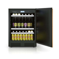 Cervejeira Tecno de Revestir 136 Litros 60cm - Porta Reversível beer center com porta de vidro reversível, prateleiras metálicas e iluminação interna