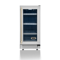 Cervejeira Tecno Vintage 80 Litros Inox 38cm - Abertura Direita, beer center inox com porta de vidro, prateleiras e acabamento premium