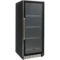 Cervejeira Crissair de embutir vidro preto 320L 60cm com prateleiras internas e iluminação LED