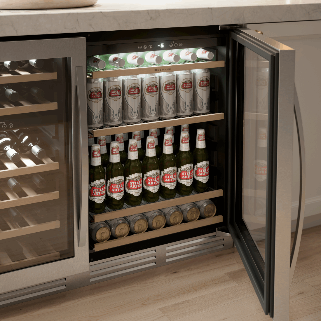 Cervejeira de Embutir 145 Litros Inox 60cm 220V - Abertura para Direita