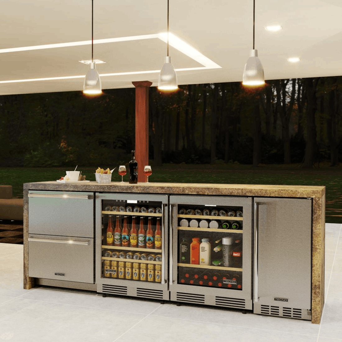 Cervejeira Professional 136 Litros de Embutir Inox 220V - Abertura para Esquerda