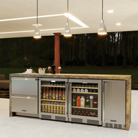 Cervejeira Professional 136 Litros de Embutir Inox 220V - Abertura para Esquerda