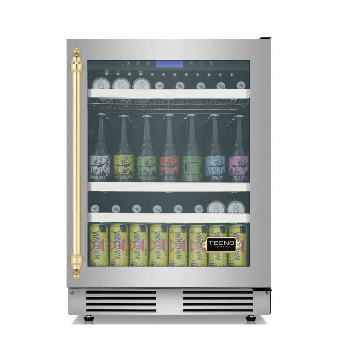 Cervejeira Vintage 136 Litros de Embutir Inox 220V - Abertura para Direita