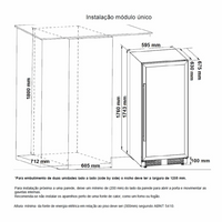 Cervejeira Vintage Max Beer 433 Litros de Embutir Inox 220V - Abertura para Direita