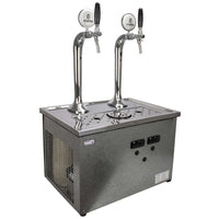 Chopeira Naja Cheffer Smart 2 Torneiras Independentes com Lava Copos - chopeira naja inox de bancada com torre dupla e acabamento cromado