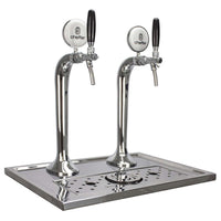 Chopeira Naja Cheffer Smart 2 Torneiras Independentes com Lava Copos - chopeira naja em inox com torre dupla polida e bancada compacta