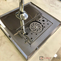 Chopeira Naja Cheffer Smart 1 Torneira com Lava Copos chopeira naja em inox de bancada com torre cromada e gaveta para lava copos