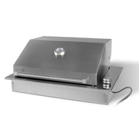 Churrasqueira Elétrica Top Lid JX Metais inox 304 60cm embutir bancada área gourmet 3250W