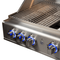 Churrasqueira a Gás Cuisinart Arkton 3 Queimadores 64cm em inox escovado com grelhas de aço, tampa articulada e botões iluminados