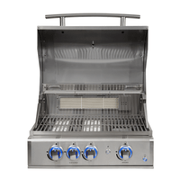 Churrasqueira a Gás Cuisinart Arkton 2 Queimadores e Sear Zone 64cm em inox escovado, 2 queimadores, grelha inox, tampa e knobs iluminados