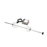 Churrasqueira a Gás Cuisinart Arkton 4 Queimadores 74cm espeto elétrico inox com motor e garfos para churrasqueira de embutir