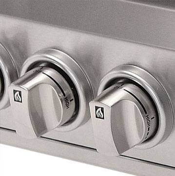 Churrasqueira à Gás Evol Capri 2 Queimadores Inox 55cm - painel de inox com botões e acabamento escovado para embutir