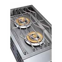 Side Burner a Gás Evol 2 Queimadores Tripla Chama Inox 34cm - churrasqueira de embutir em inox escovado com 2 queimadores tripla chama e grelha inox