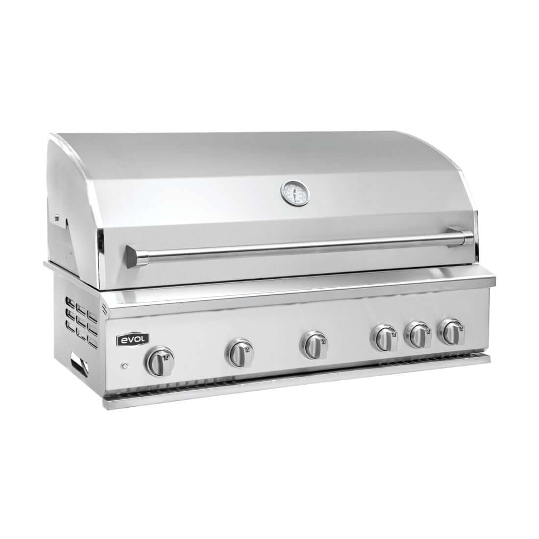 Churrasqueira Evol Modena 42'' inox 4 queimadores e 2 infrared 107cm com termômetro e acabamento premium